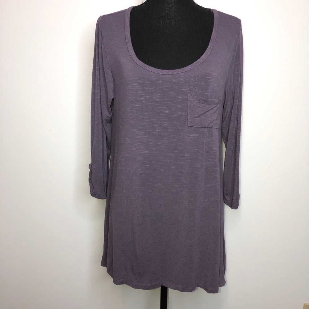 Women's Purple Scoop Neck Top